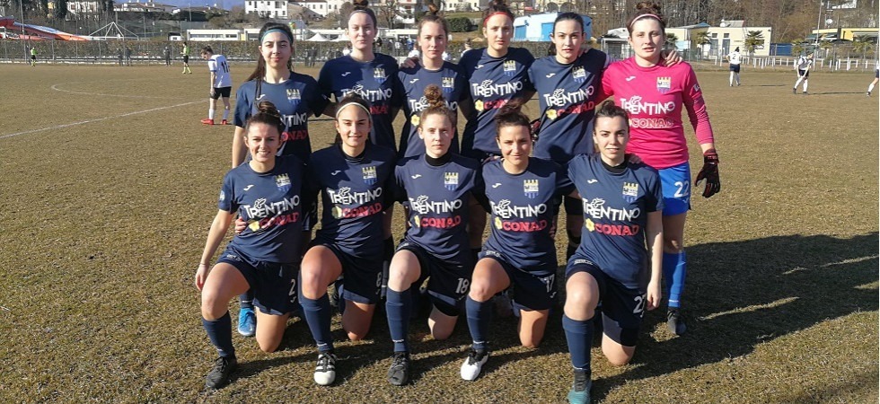 Calcio serie C femminile. Il Trento espugna il terreno di gioco dei Mittici e consolida il terzo posto in classifica